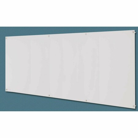 AARCO ClearVision Elegant Stand-Off Mounting Glass Markerboards 6mm Magnetic 48"x96" 6WGBM4896
